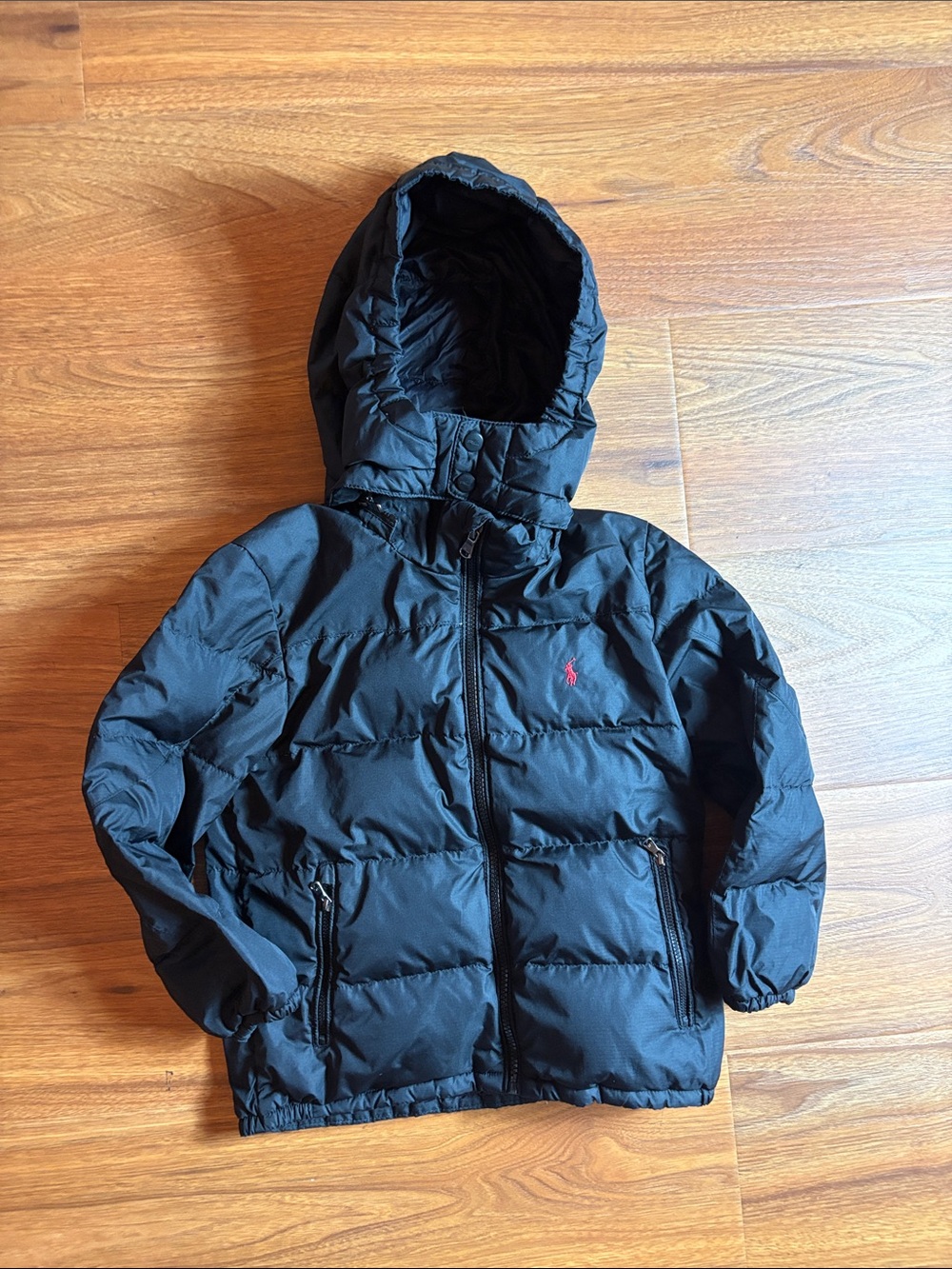 Polo Ralph Lauren Kids size 6 hooded Puffer Jacket - Black